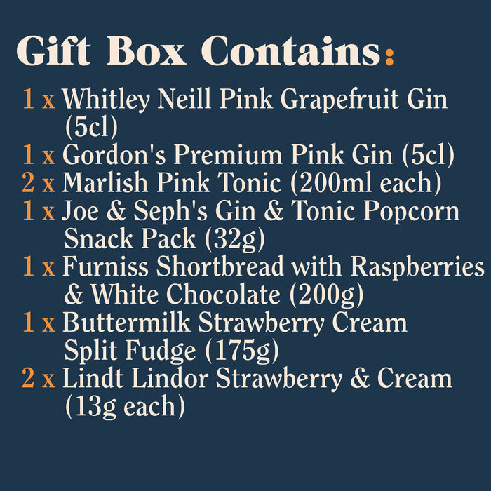 Pink Gin & Treats Hamper Gift Box