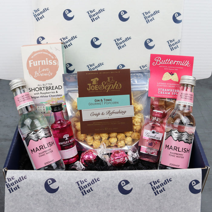 Pink Gin & Treats Hamper Gift Box