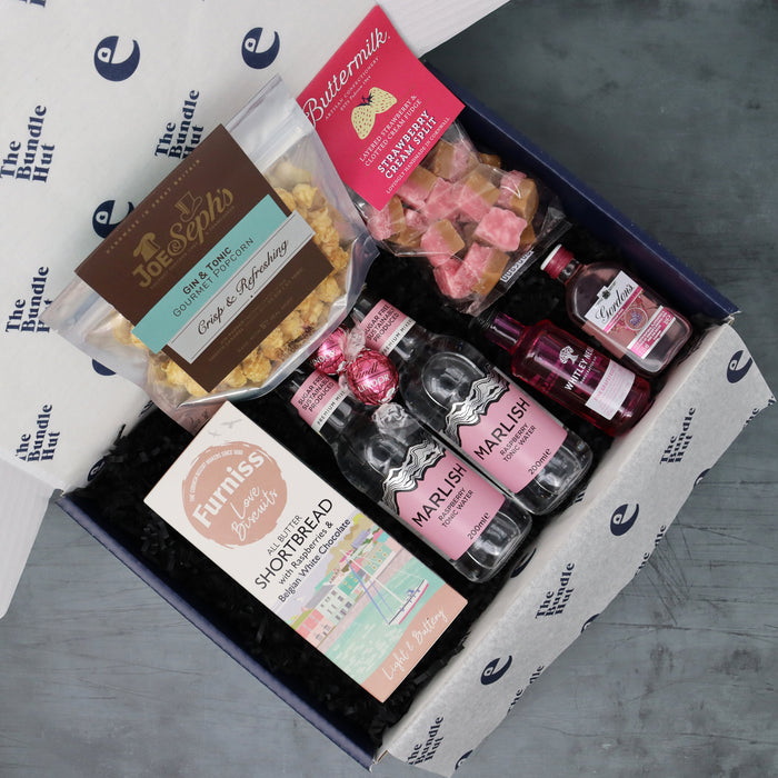 Pink Gin & Treats Hamper Gift Box