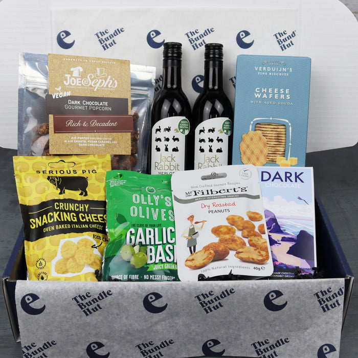 Red Wine & Treats Hamper Gift Box