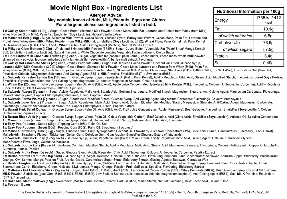 Movie Night Hamper Box